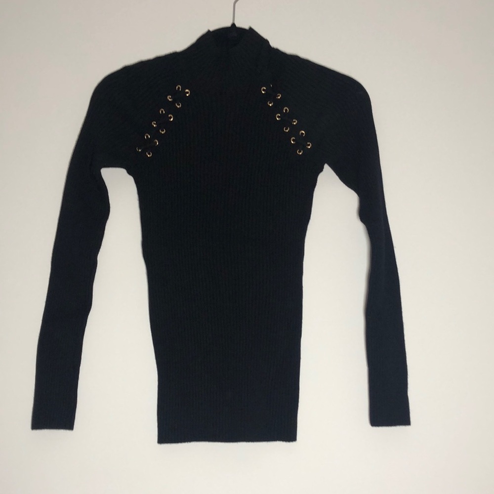 INC Black Turtleneck Sweater